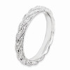 Sterling Silver Stackable Expressions Rhodium Plated Braided Ring Sizes 5 to 10