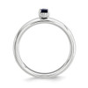 Sterling Silver Stackable Expression Created Sapphire Single Stone Ring Sz 5-10