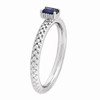 Sterling Silver Stackable Expressions Created Sapphire Single Stone Ring Sz 5-10