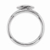 Sterling Silver Stackable Expressions Rhodium Plated Heart Diamond Ring Sz 5-10