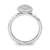 Sterling Silver Stackable Expressions Rhodium Plated Oval Ring Sizes 5 to 10