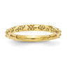 Sterling Silver Stackable Expressions Gold Plated Textured Ring Sizes 5 to 10
