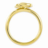 Sterling Silver Stackable Expressions Gold Plated Heart Ring Sizes 5 to 10