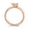 Sterling Silver Stackable Expressions Rose Tone Butterfly Diamond Ring Size 5 - 10