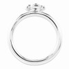 Sterling Silver Stackable Expressions Rhodiumed Garnet Cross Ring Sizes 5 to 10