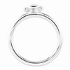 Sterling Silver Stackable Expressions Rhodiumed White Topaz Cross Ring Sz 5 - 10