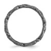Sterling Silver Stackable Expressions Black Plated Swirl Carved Band Size 5 - 10
