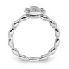 Sterling Silver Stackable Expressions Diamond Angel w/ Halo Ring Sizes 5 to 10