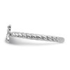 Sterling Silver Stackable Expressions Polished Diamond Angel Ring Sizes 5 to 10