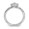 Sterling Silver Stackable Expressions Diamond Turtle Ring Sizes 5 to 10