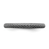 Sterling Silver Stackable Expression Black Plated Patterned Cable Ring Sz 5 - 10