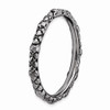 Sterling Silver Stackable Expression Black Plated Nugget Cable Ring Size 5 to 10