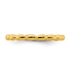 Sterling Silver Stackable Expressions Gold Plated Rice Pattern Ring Size 5 to 10