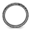 Sterling Silver Stackable Expressions Black Plated Hammered Ring Sizes 5 to 10