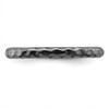 Sterling Silver Stackable Expressions Black Plated Hammered Ring Sizes 5 to 10