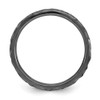 Sterling Silver Stackable Expressions Black Plated Hammer Style Ring Size 5 - 10
