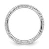 Sterling Silver Stackable Expressions Rhodiumed Wave Pattern Ring Size 5 to 10
