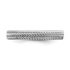 Sterling Silver Stackable Expressions Rhodiumed Wave Pattern Ring Size 5 to 10