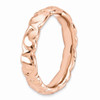 Sterling Silver Stackable Expressions Rose Plated Hearts & X's Ring Size 5 to 10