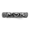 Sterling Silver Stackable Expression Black Plated Hearts & X's Ring Size 5 to 10