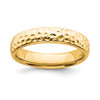Sterling Silver Stackable Expressions Gold Plated 4.25mm Pattern Ring Sz 5 to 10