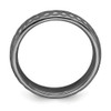 Sterling Silver Stackable Expressions Black Plated 4.25mm Pattern Ring Sz 5 - 10