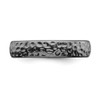 Sterling Silver Stackable Expressions Black Plated 4.25mm Pattern Ring Sz 5 - 10