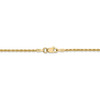 14k Yellow Gold 1.5mm Diamond Cut Solid Rope Chain w/ Lobster Clasp 14" - 36"