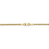 14k Yellow Gold 2mm Solid Diamond Cut Rope Chain w/ Lobster Clasp 16" - 36"