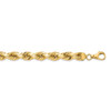 14k Yellow Gold 12mm Solid Diamond Cut Rope Chain w/ Lobster Clasp 20" - 28"