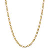 14k Yellow Gold 5.25mm Semi Solid Curb Link Chain w/ Lobster Clasp 16" - 24"