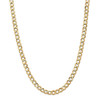 14k Yellow Gold 6.5mm Semi Solid Curb Link Chain w/ Lobster Clasp 18" - 26"