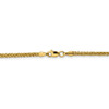 14k Yellow Gold 2.35mm Semi Solid 3 Wired Wheat Chain w/ Lobster Clasp 16" - 24"