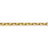 14k Yellow Gold 4.9mm Semi Solid Diamond Cut Open Link Cable Chain 18" - 26"