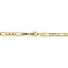 14k Yellow Gold 4.75mm Semi Solid Plain Figaro Chain w/ Lobster Clasp 16" - 24"