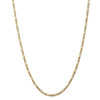 14k Yellow Gold 3mm Solid Plain Flat Figaro Chain w/ Lobster Clasp 16" - 30"