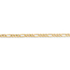 14k Yellow Gold 3mm Solid Plain Flat Figaro Chain w/ Lobster Clasp 16" - 30"