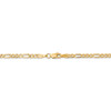 14k Yellow Gold 3mm Solid Plain Flat Figaro Chain w/ Lobster Clasp 16" - 30"