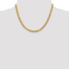 14k Yellow Gold 5.9mm Solid Plain Flat Cuban Chain w/ Lobster Clasp 18" - 24"