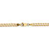 14k Yellow Gold 3.8mm Open Concave Curb Link Chain w/ Lobster Clasp 16" - 26"