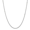 14k White Gold 1.7mm Polished Solid Singapore Chain w/ Lobster Clasp 16" - 30"
