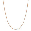 14k Rose Gold 1.1mm Solid Plain Box Link Chain w/ Lobster Clasp 16" - 30"