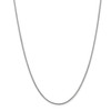 14k White Gold 1mm Solid Plain Franco Chain w/ Lobster Clasp 16" - 24"