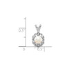 925 Sterling Silver Diamond & Freshwater Pearl June Birthstone Oval Pendant