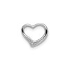 Sterling Silver Rhodium Plated Diamond Cut Out Floating Heart Slide Pendant