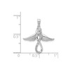Sterling Silver Rhodium Plated Diamond Angel w/ Wings & Infinity Pendant