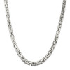 Sterling Silver Solid 8.25mm Square Byzantine Chain w/ Lobster Clasp 20" - 24"