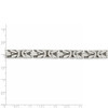 Sterling Silver Solid 8.25mm Square Byzantine Chain w/ Lobster Clasp 20" - 24"