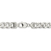 Sterling Silver Solid Plain 11mm Curb Link Chain w/ Lobster Clasp 18" - 28"