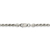 Sterling Silver Solid 3mm Diamond Cut Rope Chain w/ Lobster Clasp 16" - 36"